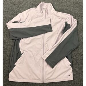 Nike Windbreaker Jacket Lavender Gray Full Zip Women's XL Y2K